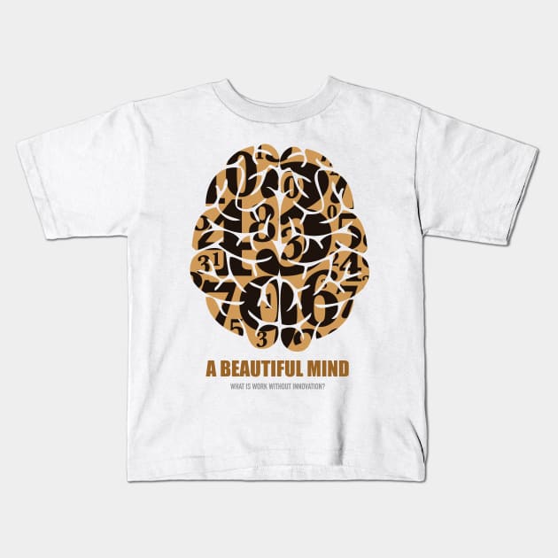 A Beautiful Mind - Alternative Movie Poster Kids T-Shirt by MoviePosterBoy